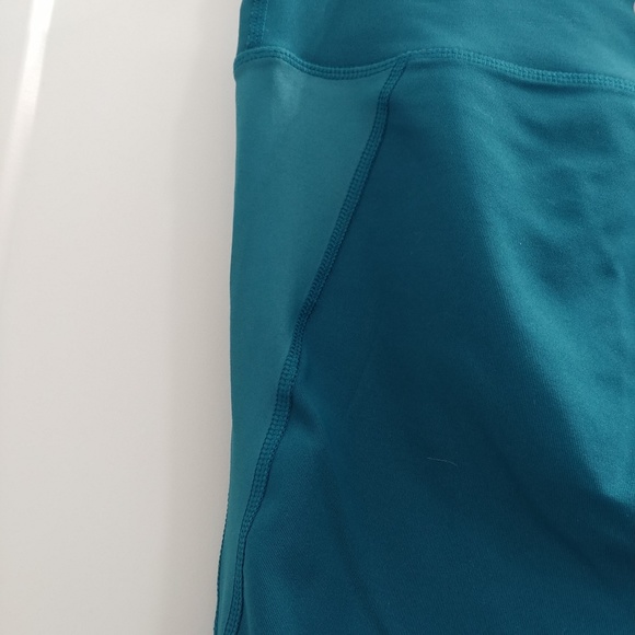 Teal Mesh Workout Leggings - Picture 6 of 6